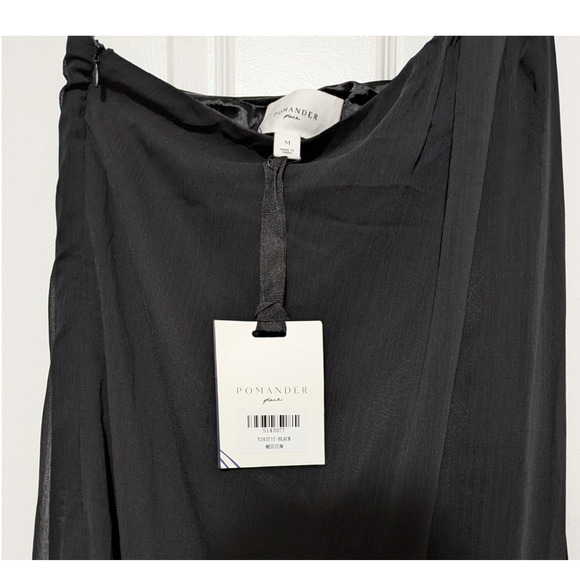 Tuckernuck Pomander Place Black Soleil Gown One Shoulder Formal Maxi Dress, M - Picture 11 of 14